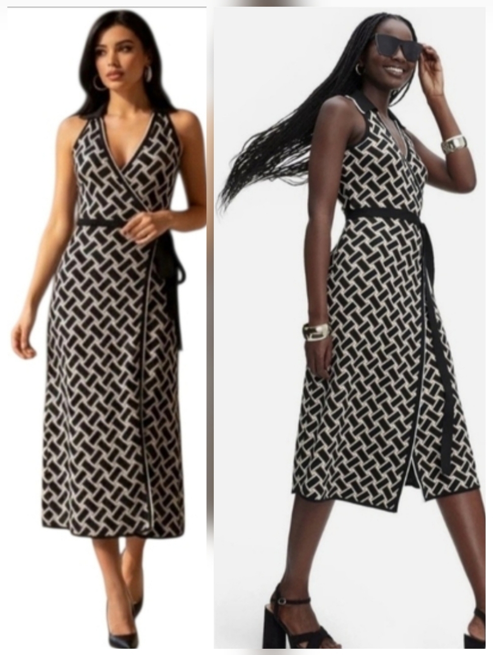 Diane Von Furstenberg For Target Sleeveless Sweater Knit Midi Wrap Dress SZ XXS